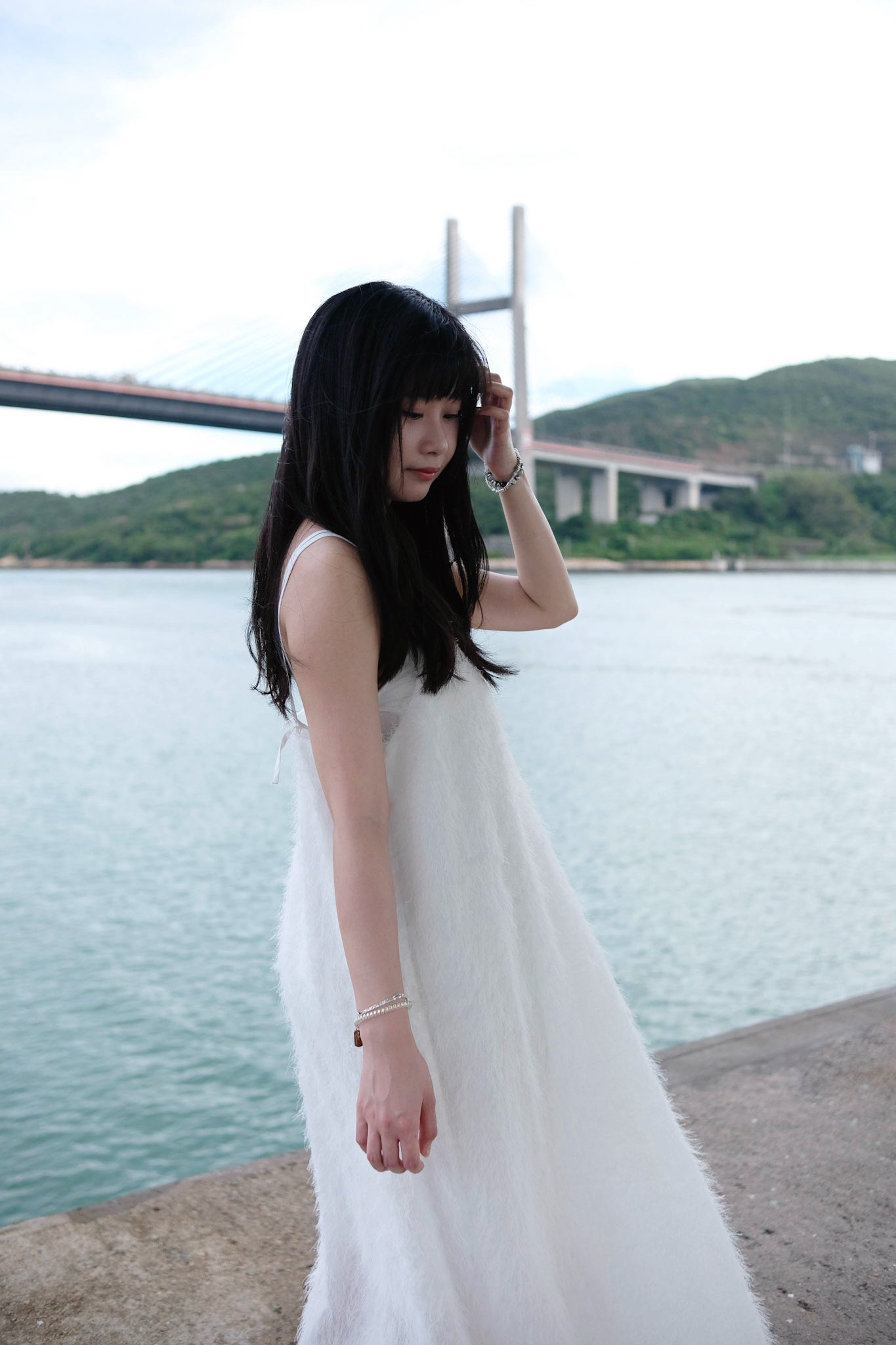 Casual Camisole Dress 毛絨絨吊帶長裙