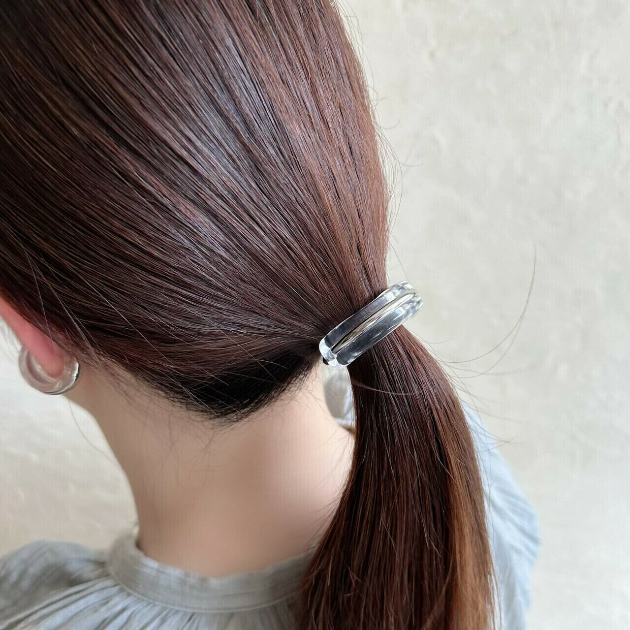 Hair Tie x 透明樹脂金屬髮帶