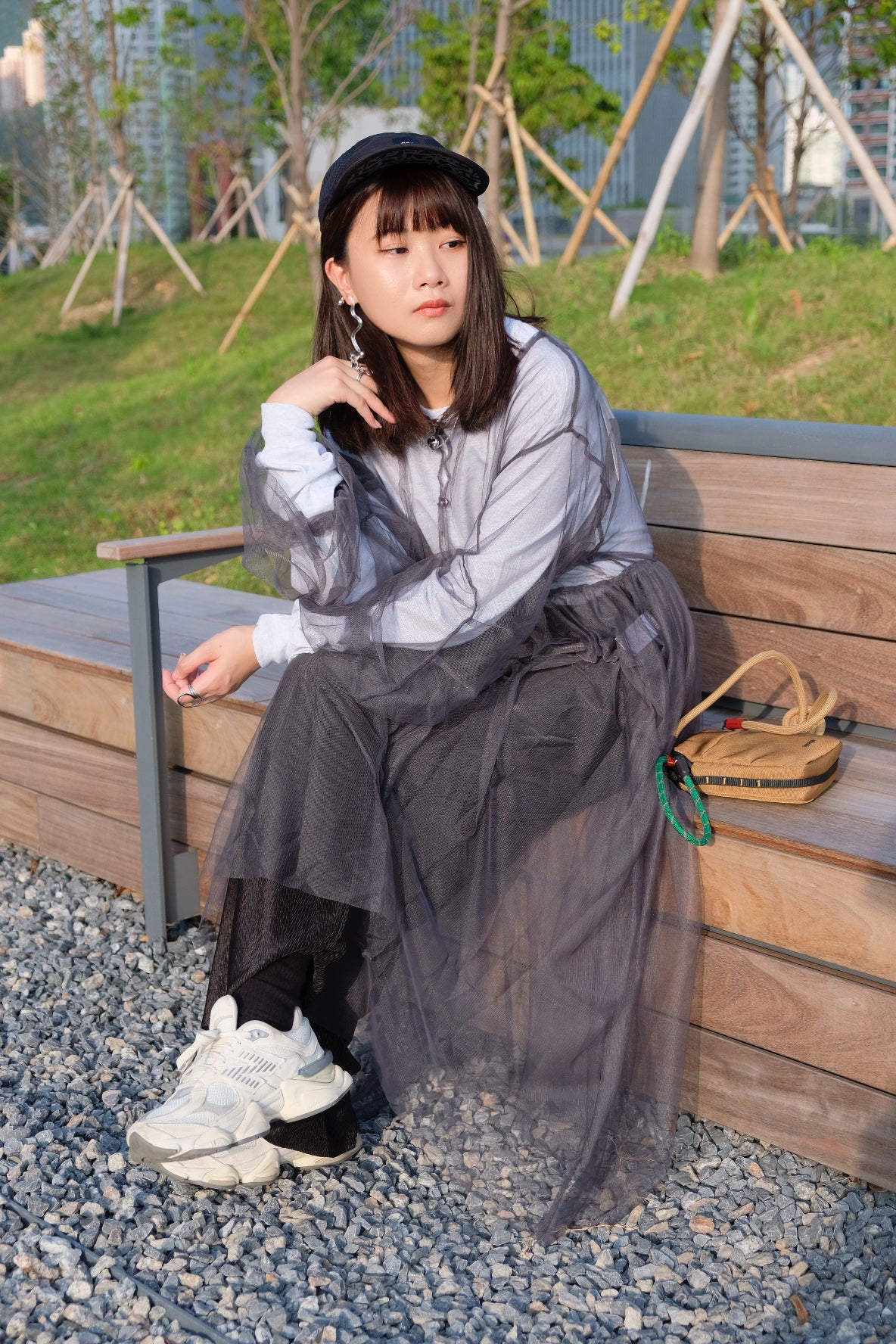 Casual Sheer Dress x 透明連身外搭紗裙