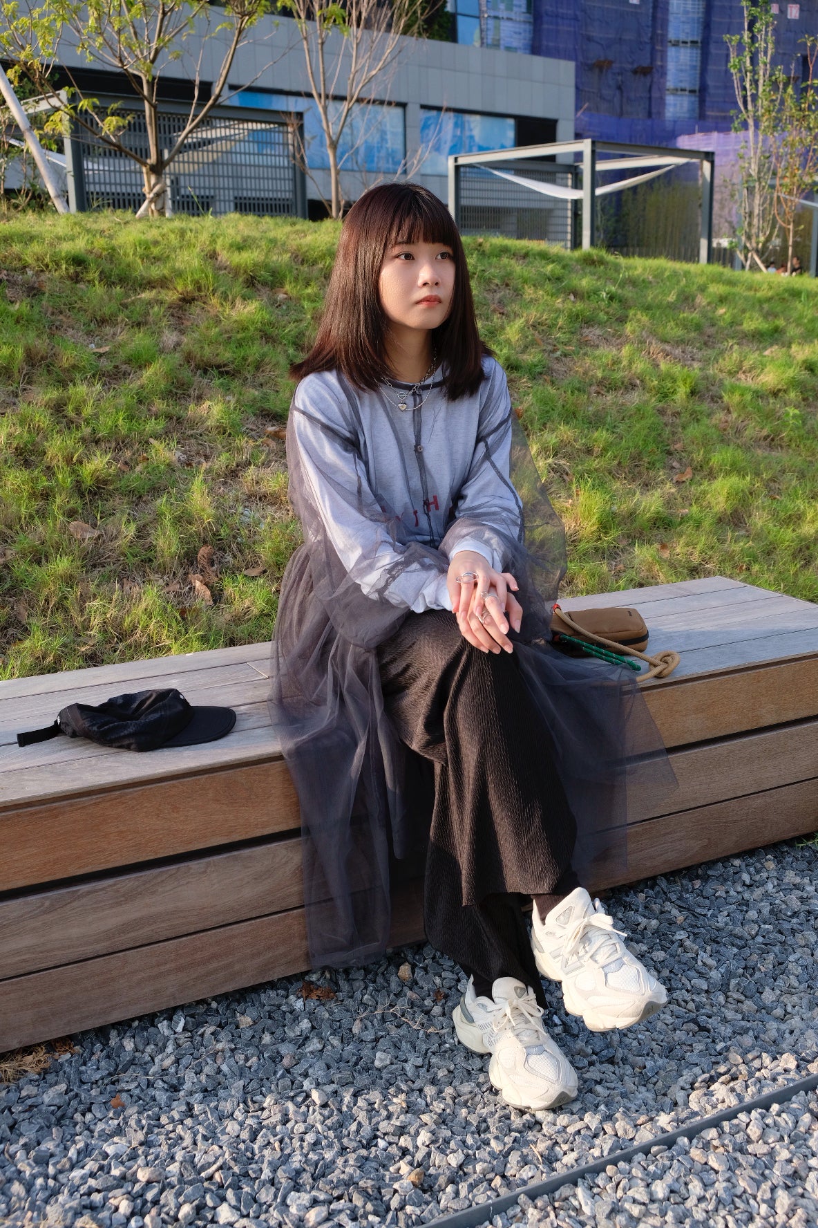 Casual Sheer Dress x 透明連身外搭紗裙