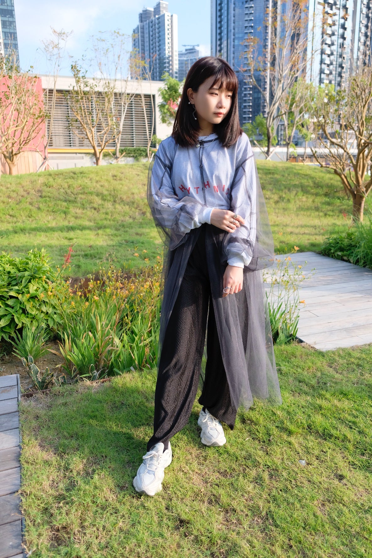Casual Sheer Dress x 透明連身外搭紗裙