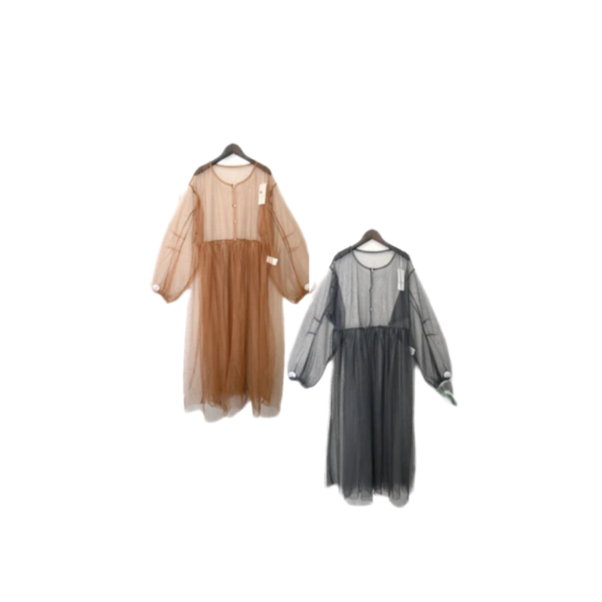 Casual Sheer Dress x 透明連身外搭紗裙