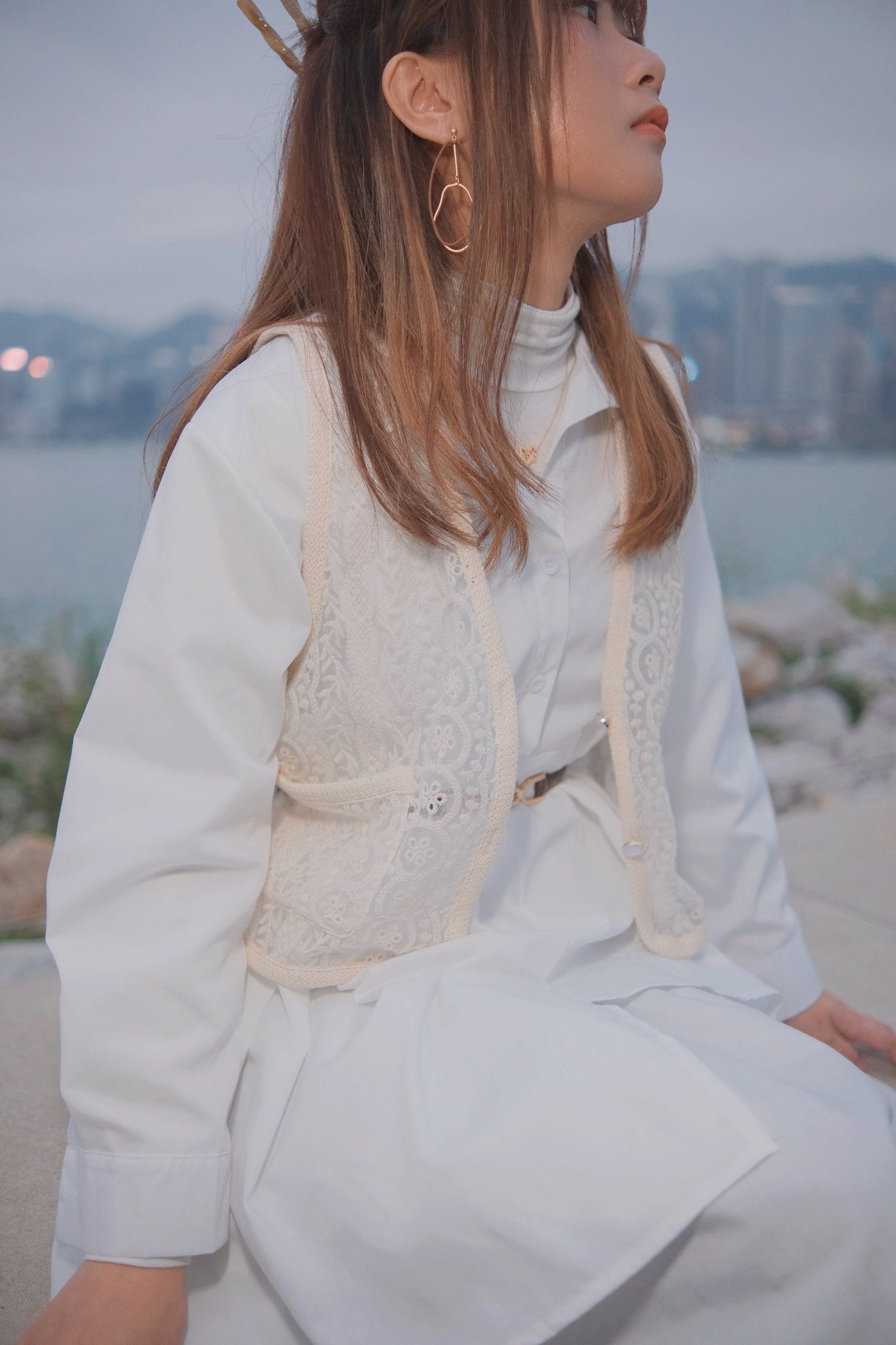 <配件>不規則幾何耳環