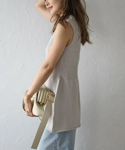 Vest/Gilet Boucle Peplum 針織荷葉下擺無袖背心