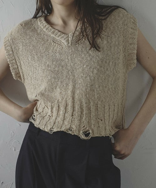Vest/Gilet 破壞風針織背心