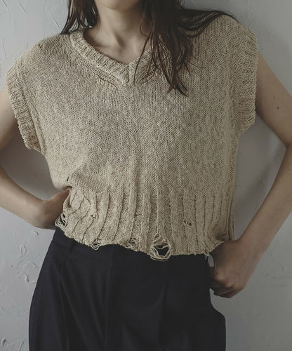 Vest/Gilet 破壞風針織背心