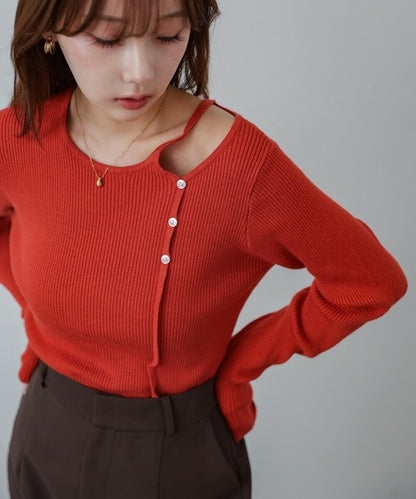 秋冬の定番 Knit Tops 紅色針織上衣🧶