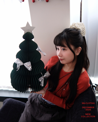 秋冬の定番 Knit Tops 紅色針織上衣🧶