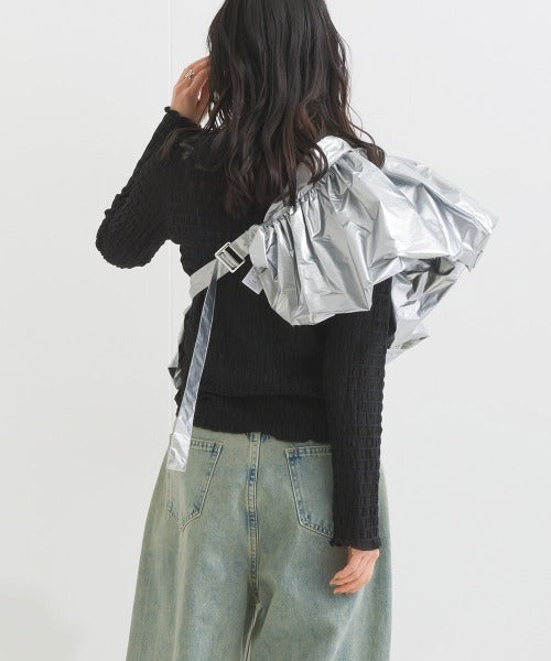 Metallic Ruffles Cape - 多功能撘配小物 - 金屬感荷葉邊