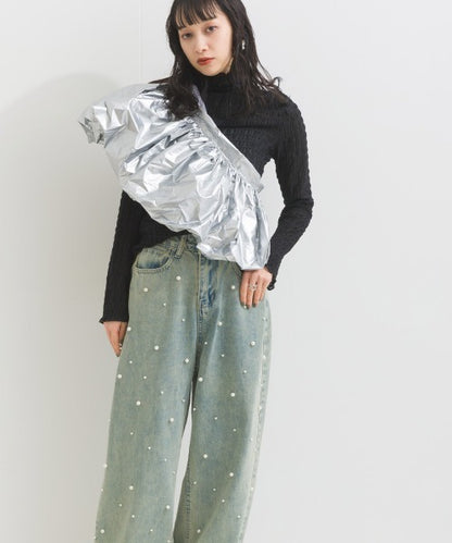 Metallic Ruffles Cape - 多功能撘配小物 - 金屬感荷葉邊