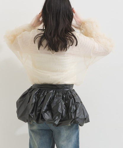 Metallic Ruffles Cape - 多功能撘配小物 - 金屬感荷葉邊