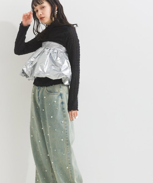 Metallic Ruffles Cape - 多功能撘配小物 - 金屬感荷葉邊