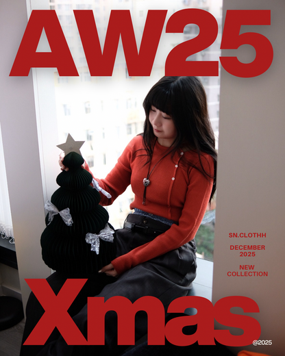 秋冬の定番 Knit Tops 紅色針織上衣🧶