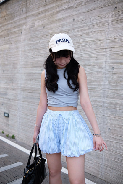 [made in kr.] Rib Pumpkin Shorts 條紋泡泡南瓜短褲