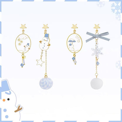 雪人 X 聖誕耳環