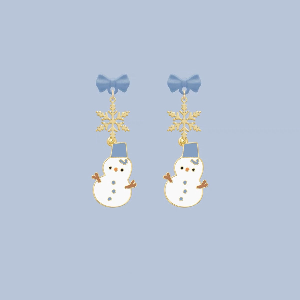 雪人 X 聖誕耳環