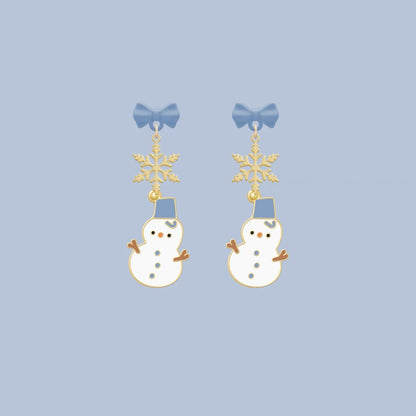 雪人 X 聖誕耳環